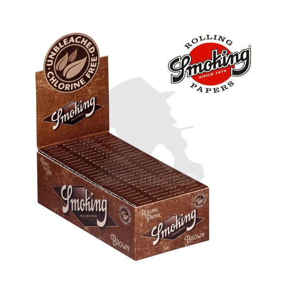 master-1 Χαρτάκια στριφτού Smoking Brown Regular 69 × 37 mm αλεύκαστα – κουτί με 50 πακετάκια των 60 φύλλων