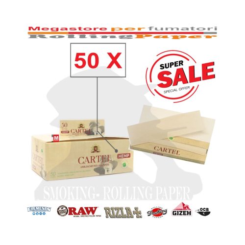 master-109 Χαρτάκια στριφτού Cartel Organic Regular – συσκευασία με 50 πακετάκια