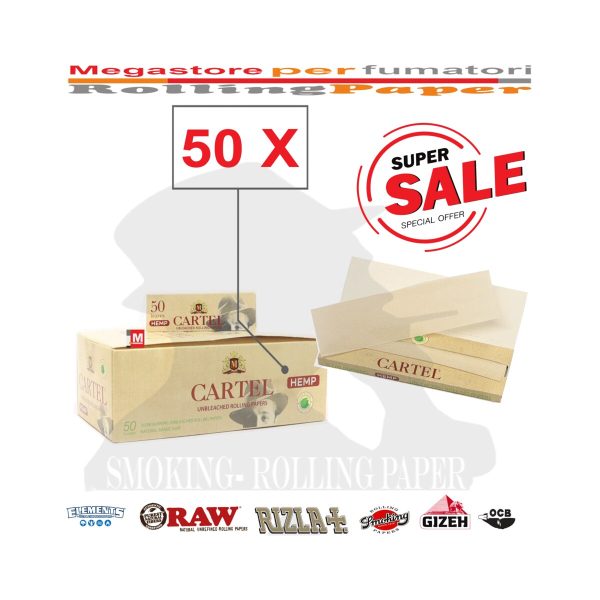 Χαρτάκια στριφτού Cartel Organic Regular – συσκευασία με 50 πακετάκια