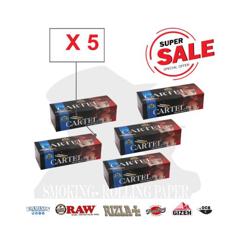 master-126 Άδεια τσιγάρα για γέμισμα Cartel King Size με φίλτρο – συσκευασία με 200 άδεια τσιγάρα