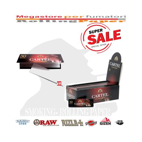 master-128 Χαρτάκια στριφτού Cartel Red Regular