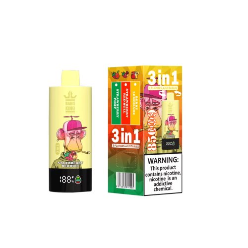 master-155 Bang King 85K 3-in-1 – 85.000 τζούρες – Φρούτα του δάσους / Red Bull Φράουλα / Pomp Φράουλα