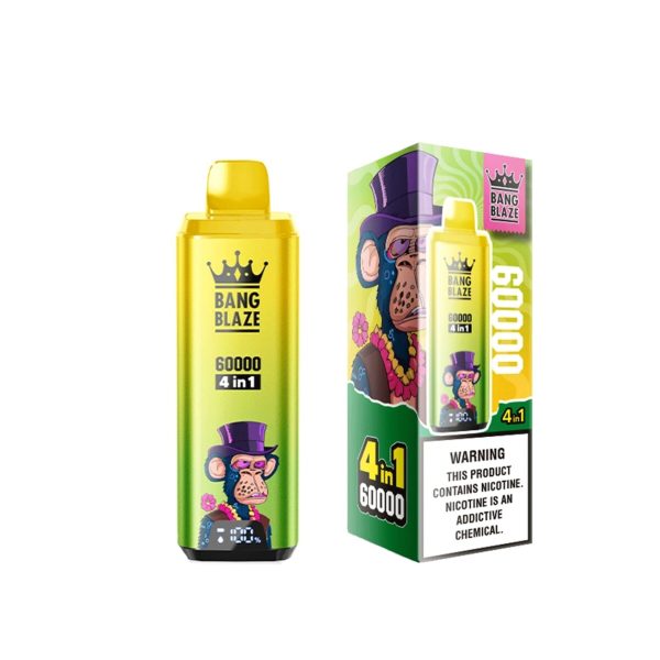 master-156 Bang Blaze 60K 4-in-1 – 60.000 τζούρες – Φράουλα Μάνγκο / Φράουλα Ακτινίδιο / Μήλο Σταφύλι / Καρπούζι Φρούτο του δράκου