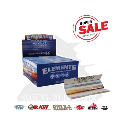 master-161 Χαρτάκια στριφτού Elements Connoisseur Blue King Size Slim με φίλτρα