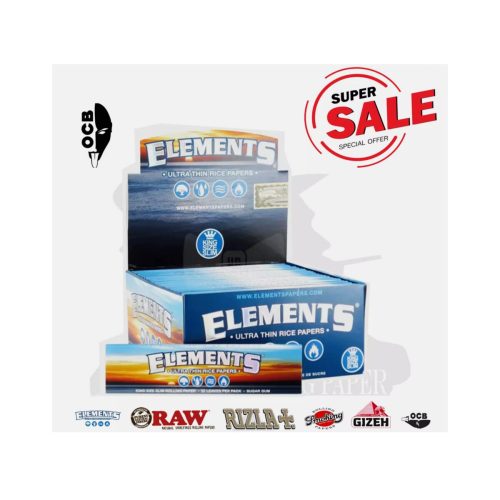 master-164 Χαρτάκια στριφτού Elements Blue King Size Slim – συσκευασία με 50 πακετάκια