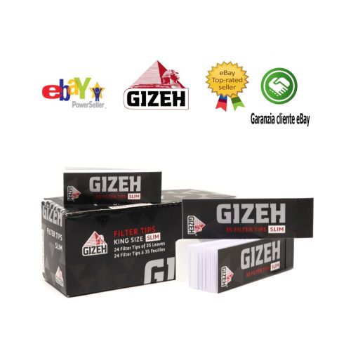 master-184 Χάρτινα τζιβανάκια Gizeh Black Slim με διάτρηση – 24 μπλοκάκια