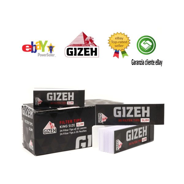 master-184 Χάρτινα τζιβανάκια Gizeh Black Slim με διάτρηση – 24 μπλοκάκια