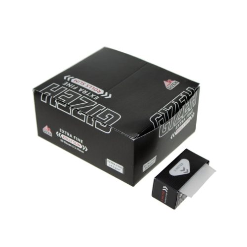 master-186 Χαρτάκια στριφτού σε ρολό Gizeh Extra Fine Black Rolls Slim – 20 ρολά