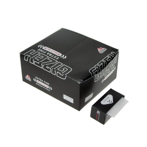 master-186 Χαρτάκια στριφτού σε ρολό Gizeh Extra Fine Black Rolls Slim – 20 ρολά