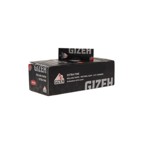 Χαρτάκια στριφτού Gizeh Extra Fine Black Regular – συσκευασία με 50 πακετάκια