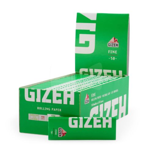 Χαρτάκια στριφτού Gizeh Fine Green Extra Slim – συσκευασία με 50 πακετάκια