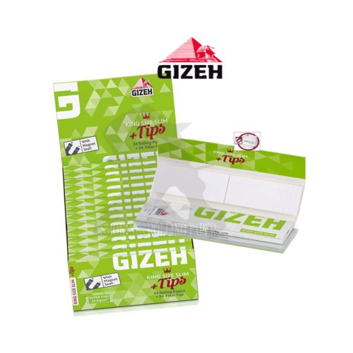 Χαρτάκια στριφτού Gizeh Super Fine King Size Slim με φίλτρα – συσκευασία με 26 πακετάκια