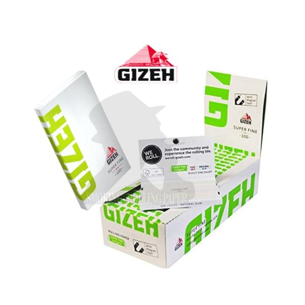 master-197 Χαρτάκια στριφτού Gizeh Super Fine Green Regular – συσκευασία με 20 πακετάκια