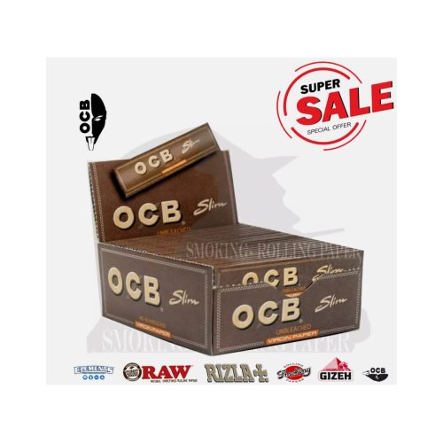 master-233 Χαρτάκια στριφτού OCB Virgin Brown Gold King Size Slim – συσκευασία με 50 πακετάκια