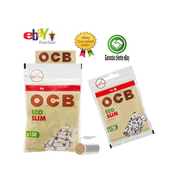 master-239 Φιλτράκια OCB ECO Slim 6 mm βιοδιασπώμενα – 20 σακουλάκια των 120 φίλτρων