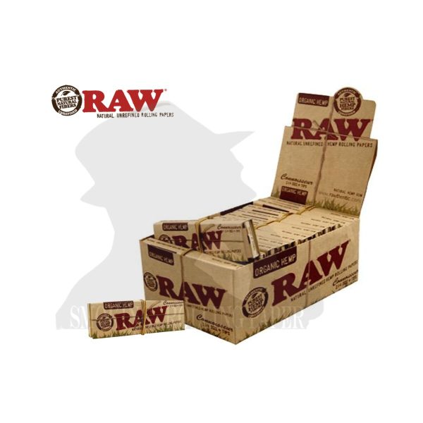 Χαρτάκια στριφτού RAW Organic Connoisseur Medium 1¼ με φίλτρα – συσκευασία με 24 πακετάκια