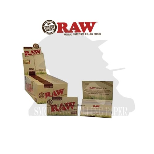 Χαρτάκια στριφτού RAW Organic Wide Regular – συσκευασία με 25 πακετάκια