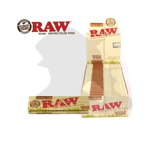master-273 Χαρτάκια στριφτού RAW Organic Wide Regular – συσκευασία με 50 πακετάκια