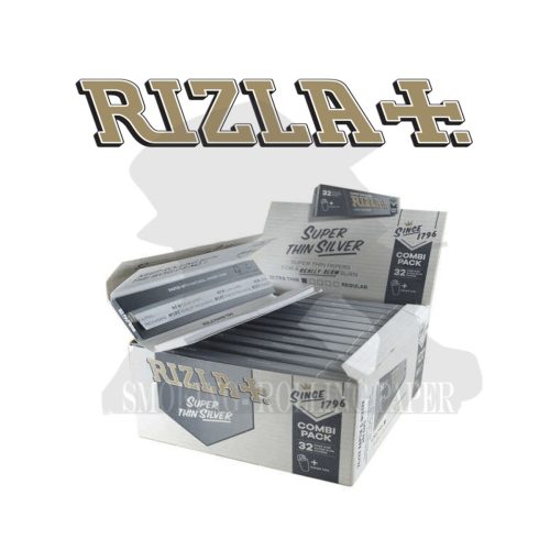 master-299 Χαρτάκια στριφτού Rizla Silver King Size Slim με φίλτρα – συσκευασία με 24 πακετάκια