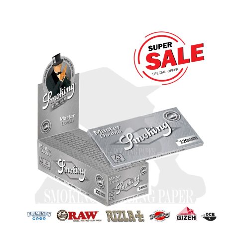 Χαρτάκια στριφτού Smoking Master Double Silver Regular – συσκευασία με 25 πακετάκια