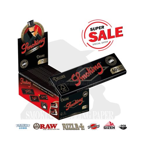 Χαρτάκια στριφτού Smoking Deluxe Black Regular – συσκευασία με 50 πακετάκια