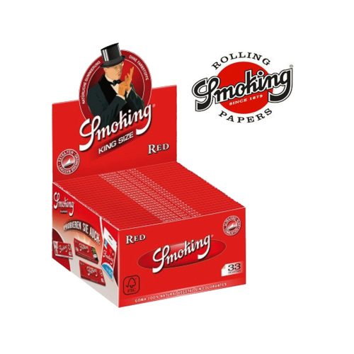 master-348 Χαρτάκια στριφτού Smoking Red King Size Slim – συσκευασία με 50 πακετάκια