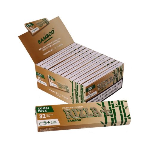 master-35 Χαρτάκια στριφτού Rizla Bamboo King Size με φίλτρα – συσκευασία με 24 πακετάκια