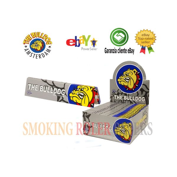 Χαρτάκια στριφτού The Bulldog Silver King Size Slim – συσκευασία με 50 πακετάκια