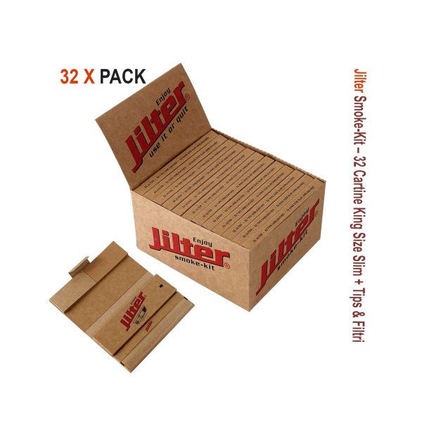 Jilter Smoke Kit King Size Slim με τζιβανάκια και φίλτρα – συσκευασία με 32 πακετάκια