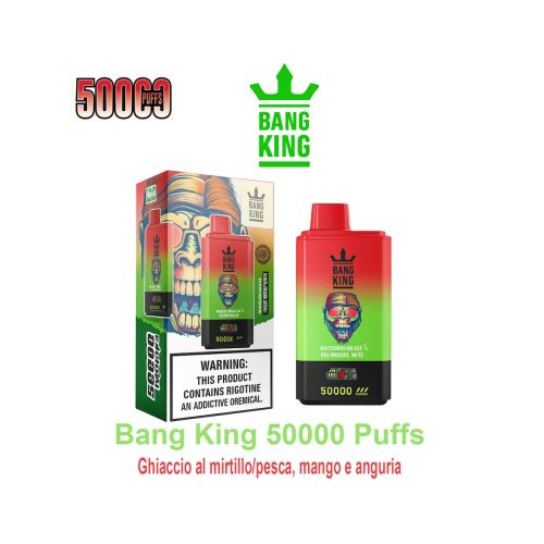 master-364 Bang King 50K Dual Flavor – 50.000 τζούρες – Blueberry Ice / Ροδάκινο Μάνγκο Καρπούζι