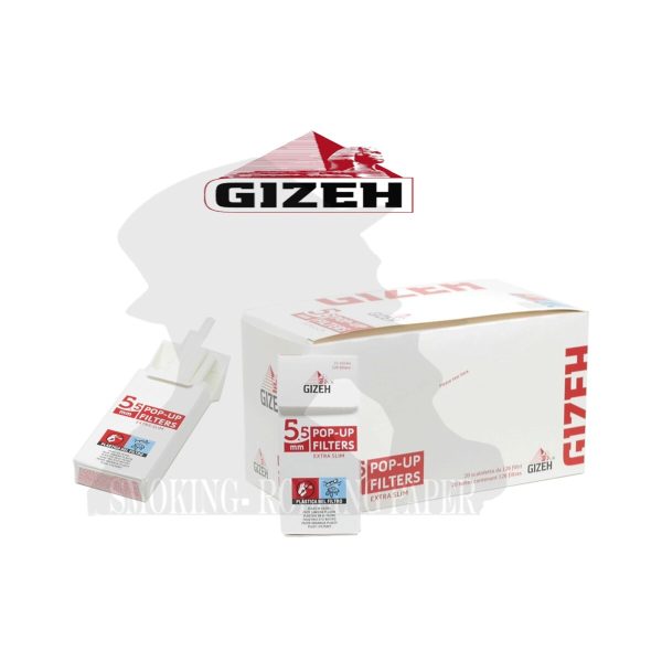 Φιλτράκια Gizeh Extra Slim Pop-Up 5,5 mm – 20 θήκες των 126 φίλτρων