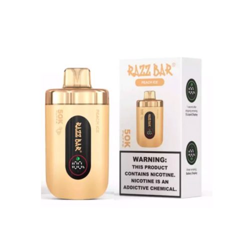 Razz Bar 50K – 50.000 τζούρες – Peach Ice / Παγωμένο ροδάκινο