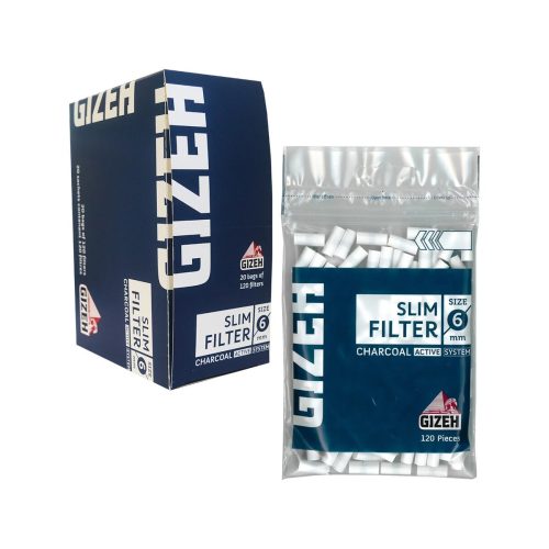 Φιλτράκια ενεργού άνθρακα Gizeh Slim 6 mm – 120 φίλτρα