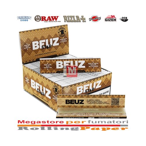 master-395 Χαρτάκια στριφτού BEUZ Star King Size – συσκευασία με 50 πακετάκια