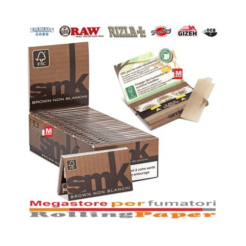 Χαρτάκια στριφτού Smoking Brown White Regular – συσκευασία με 25 πακετάκια