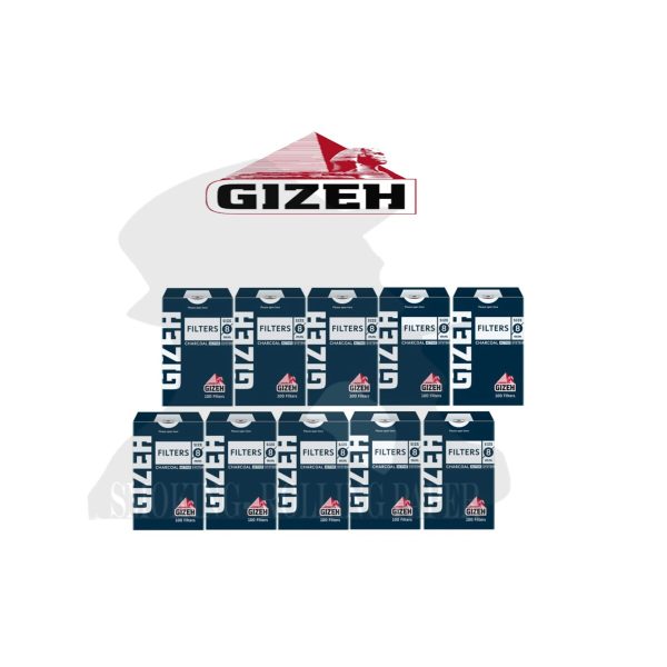 Φιλτράκια ενεργού άνθρακα Gizeh Blue Regular 8 mm – 10 θήκες των 100 φίλτρων