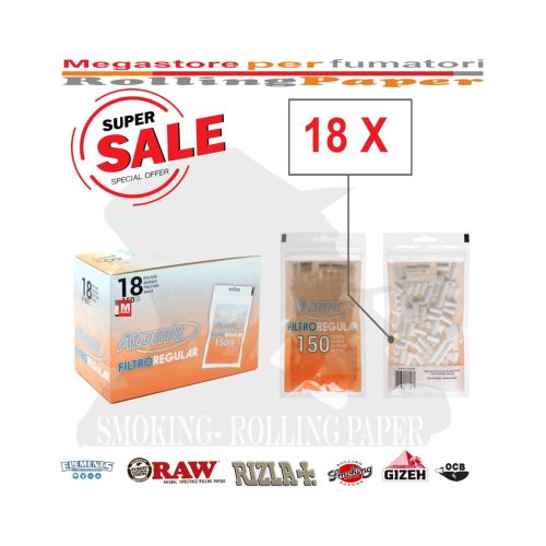 master-47 Φιλτράκια Atomic Regular 8 mm – 150 φίλτρα