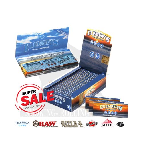 master-59 Χαρτάκια στριφτού Elements Blue Medium 1¼