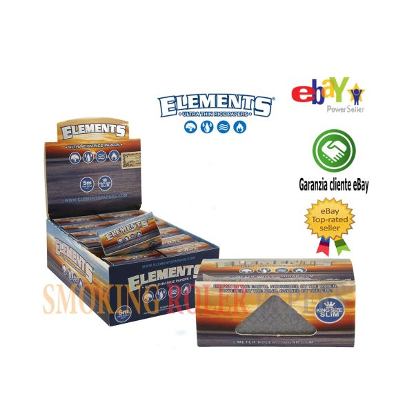 Χαρτάκια στριφτού σε ρολό Elements Rolls King Size Slim – 24 ρολά