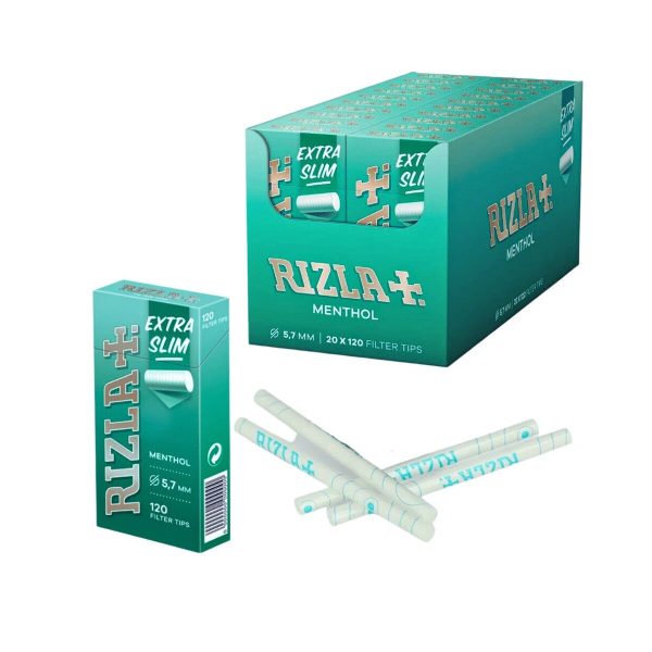 master-71 Φιλτράκια Rizla Menthol Pop Tips Ultra Slim 5,7 mm σε στικ – 120 φίλτρα