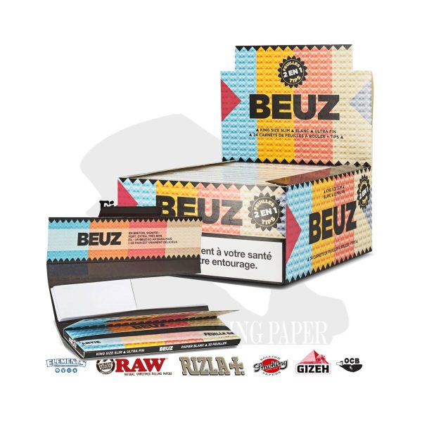 Χαρτάκια στριφτού BEUZ Ciel King Size με φίλτρα – συσκευασία με 24 πακετάκια