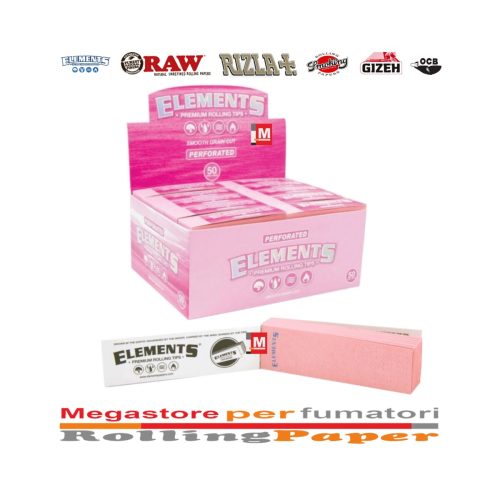 Χάρτινα τζιβανάκια Elements Pink Slim με διάτρηση – 50 μπλοκάκια