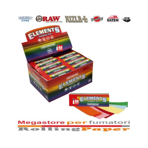 master-88 Χάρτινα τζιβανάκια Elements Rainbow Slim με διάτρηση – 50 μπλοκάκια