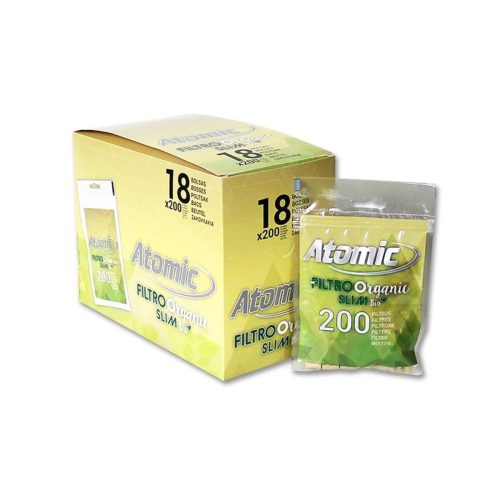 master-92 Φιλτράκια Atomic Organic Slim 6 mm βιοδιασπώμενα – 200 φίλτρα